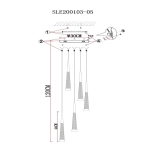 SLE200103-05 Светильник подвесной Золотистый/Золотистый, Белый LED 5*7W 3000K