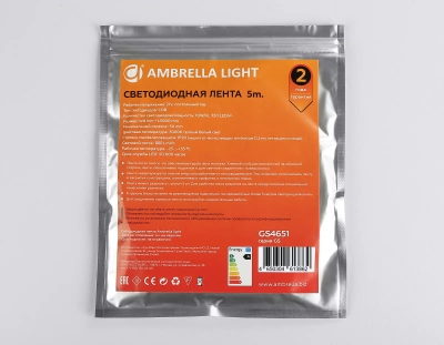 Светодиодная лента GS4651 COB 320Led/ 10W m/ 24V IP20 3000K 5m кратность резки 50mm (2 конт.)