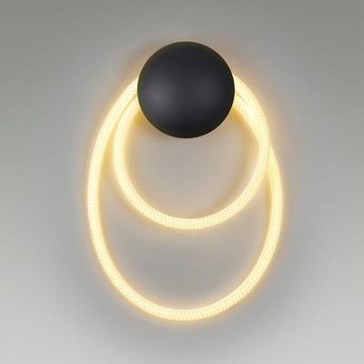 4398/20WL HIGHTECH ODL23 135 черный/металл/канат Настенный св-к IP20 LED 20W 3000K CORDA