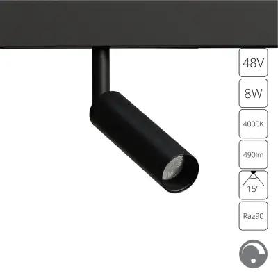 Магнитный трековый светильник Arte Lamp LINEA 0.1-10V A4680PL-1BK, 1хLED