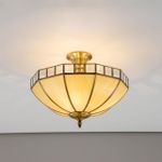 Citilux Шербург-1 CL440141 Люстра витражная потолочная Бронза