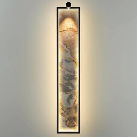 5078/30WL L-VISION ODL24 213 черн./серо-беж./металл/натур.камень/акрил Настен.светильн. со спотом LED 30W 3000K STOFLAKE