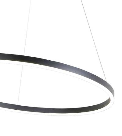 08214,19A(4000K) Подвес Тор черный d80 h150 Led 45W (4000K) 2 типа крепления