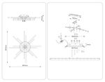 Светильник светодиодный потолочный FL6275 WH белый 134W 3000K-6400K 800*800*165 (ПДУ ИК)