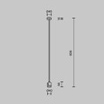 Крепление потолочное Long 760мм с прямым коннектором питания Flarity черный, TRA159C-IPCL1-B. TM Maytoni