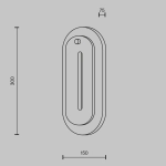 Настенный светильник (бра) Вентана / Ventana 3000К 15Вт, MOD523WL-L15BG3K1. TM Maytoni