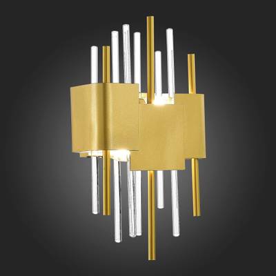 SL1633.201.02 Бра ST-Luce Матовое золото/Матовое золото,Прозрачный E14 2*40W