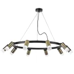 LR0203101 Люстра RULLO 10х50W GU10 ЧЕРНЫЙ/БРОНЗА (571020+214431-10+202431-10)