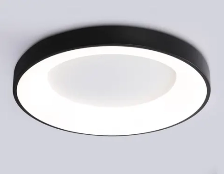 Потолочный светодиодный светильник FZ1403 BK черный IP20 48W 3000K-6500K D500*50 (ПДУ ИК)