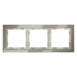VLS110304 Рамка стеклянная VOLTUM S70 на 3 поста, (шелк, стекло) (ТМ Maytoni)