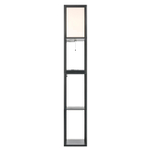 8093/1F COMFI LN26 460 черный/белый, дерево/текстиль Торшер Е27 1*60W 220V PRACTIC