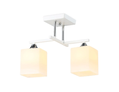 Светильник подвесной TR303111/2 WH/CH/FR белый/хром/белый матовый E27/2 max 40W 360*190*290
