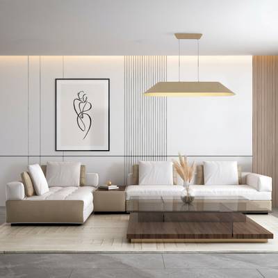 SL3001.813.01 Светильник подвесной ST-Luce Бежевый,Белый/Бежевый,Белый LED 1*32W 3000K