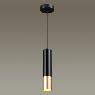 3876/1L HIGHTECH ODL19 405 черный с золотом Подвесной светильник GU10 1*50W 220V KIKO