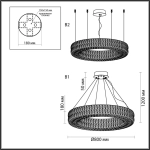 4926/85L L-VISION ODL24 581 золото/металл/хрусталь Люстра LED 85W 4000K 5074Лм PANTA