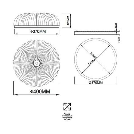 7719/48L PIKO LED SN 40 Светильник металл/стекло/прозрачный/золотой LED 48Вт 3000-6500K D400 IP20 пульт ДУ TESORO