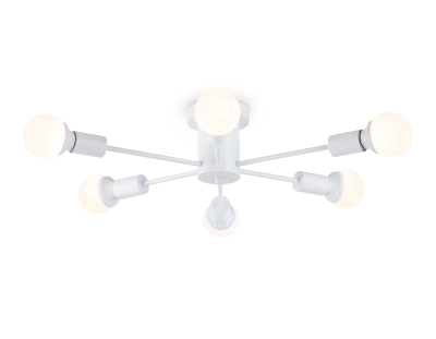 Потолочный светильник в стиле лофт TR80401/6 WH белый E27/6 max 60W D780*150