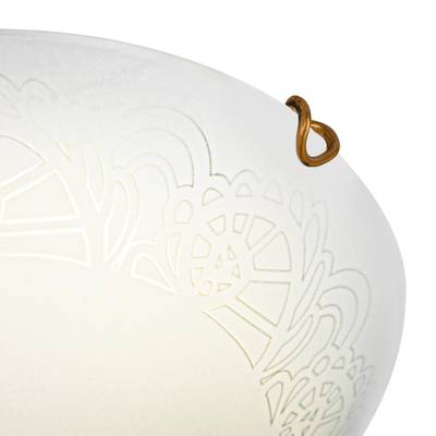 7602/BL SNOK SN Светильник стекло/белое/золото LED 24Вт 4000K D300 IP20 AMMONITE
