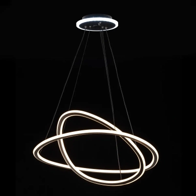 Citilux ТRIO CL215B061E LED Люстра подвесная с пультом Чёрная