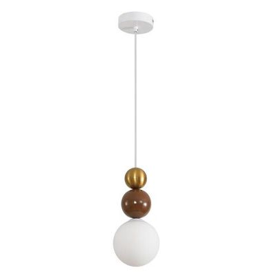 8257/1 SUSPENTIONI LN26 золото/коричнеый/белый, металл/стекло Подвес G9 1*20W 220V BONBONES