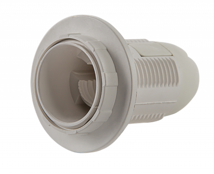 Патрон E27-ППК пластиковый с прижимным кольцом IN HOME 4690612032337