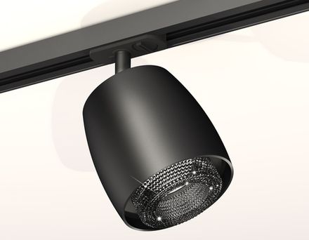 Комплект трекового светильника с композитным хрусталем XT1142010 SBK/BK черный песок/тонированный MR16 GU5.3 (A2537, C1142, N7192)