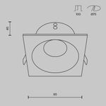 Встраиваемый светильник Zoom GU10х1, IP65, DL033-2-01B. TM Maytoni