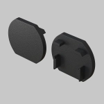 Заглушка для круглого шинопровода, 2 шт. Basity, черный, TRA172EC-R-11B. TM Maytoni