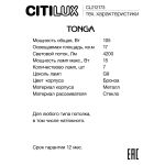 Citilux TONGA CL212173 Люстра на штанге Бронза