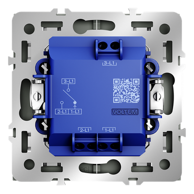 VLS020706 Выключатель встраиваемый VOLTUM S70 для жалюзи 10А, (титан). (ТМ Maytoni)
