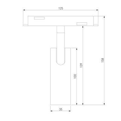 Slim Magnetic Умный трековый светильник 7W 2700-6500K Dim Cubo чёрный 85070/01