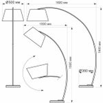 Citilux Арчи CL807011 Торшер с абажуром Чёрный
