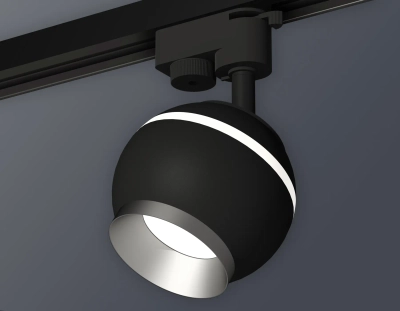 Комплект трекового светильника XT1102004 SBK/MCH черный песок/хром матовый GU5.3 LED 3W 4200K (A2521, C1102, N7033)