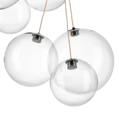 801090 Люстра SFERETTA LED 9х1,35W 600LM КОФЕЙНЫЙ/ПРОЗРАЧНЫЙ 3000K