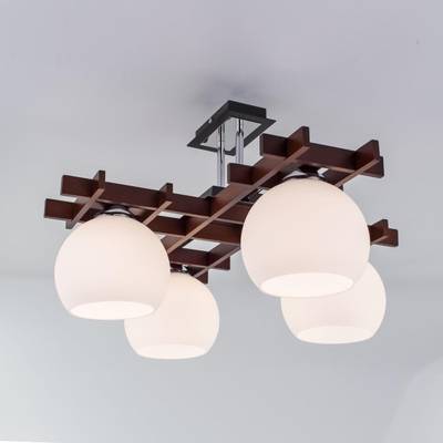 Citilux Нарита CL114141 Люстра деревянная Венге Хром