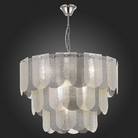 SLE1125-103-12 Люстра подвесная Хром/Прозрачно-Дымчатый E14 12*40W