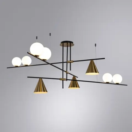 Люстра на штанге Arte Lamp JACOB A7029PL-9BK, 3хE27