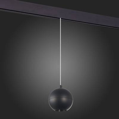 ST354.433.12 Магнитный трековый светильник подвесной Черный LED 1*12W 3000K 750Lm Ra&gt;80 36° IP20 D100xH92 48V