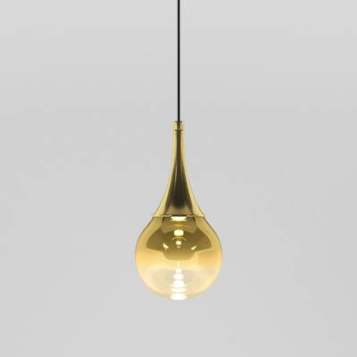 Подвесной светодиодный светильник со стеклянным плафоном 50256/1 LED золото