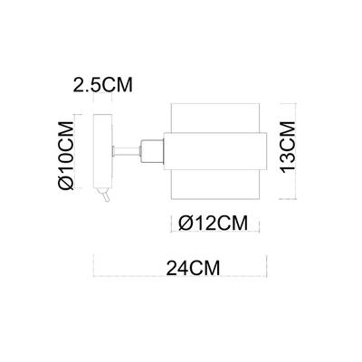 Бра Arte Lamp CARLO A8205AP-1BK, 1хE14
