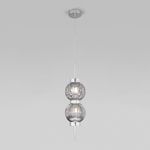 Подвесной светильник со стеклянными плафонами 50186/2 хром