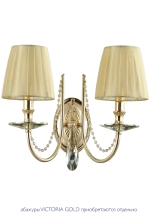 Бра Crystal Lux VICTORIA AP2 GOLD/AMBER 3340/402