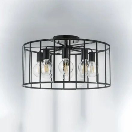 798287 Люстра GENNI 8х40W E27 ЧЕРНЫЙ МАТОВЫЙ/ПРОЗРАЧНЫЙ Lightstar