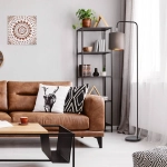 8037/1F MODERNI LN26 461 черный/серый/золотой, металл/текстиль Торшер Е27 60W 220V ELSA