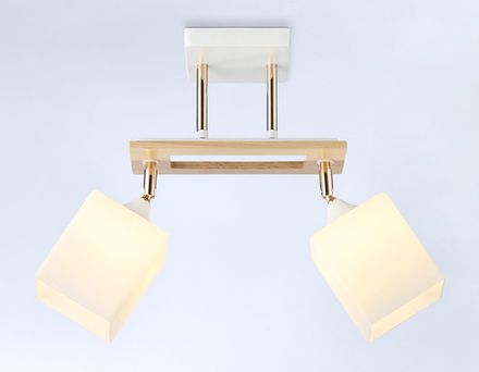 Светильник подвесной TR9501/2 WH/FGD/FR белый/золото/белый матовый E27/2 max 40W 510*100*270