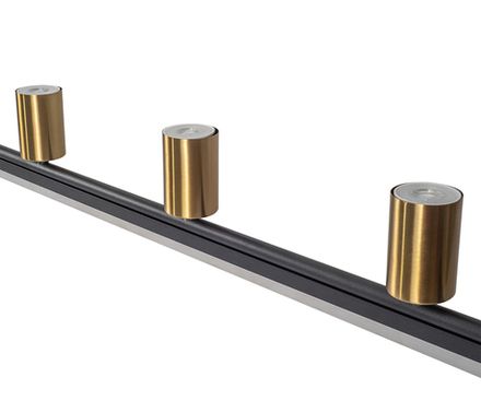 07618-180,36 Люстра Рия латунь L180 h116/86/46 GU10 5*5W+Led 18W (3000K) (лампы в комплекте)