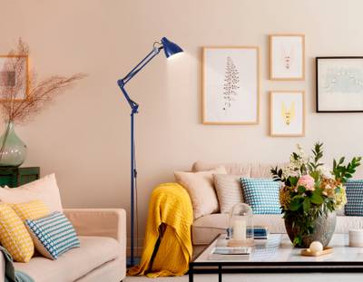 Светильник напольный с выключателем на проводе TR97647 BL синий E27 max 40W D120*1750