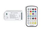 Контроллер для светодиодных лент RGB+CCT с регулировкой температуры света c радио пультом 2.4G 12A 12V 144W/ 24V 288W GS11501 (CR2025)