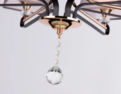 Светильник подвесной TR4618/8 CF/FGD кофе/золото E27/8 max 40W D760*810