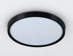 Потолочный светодиодный светильник FZ3050 BK черный IP44 24W+10W 6400+6400К D290*40 (Без ПДУ)